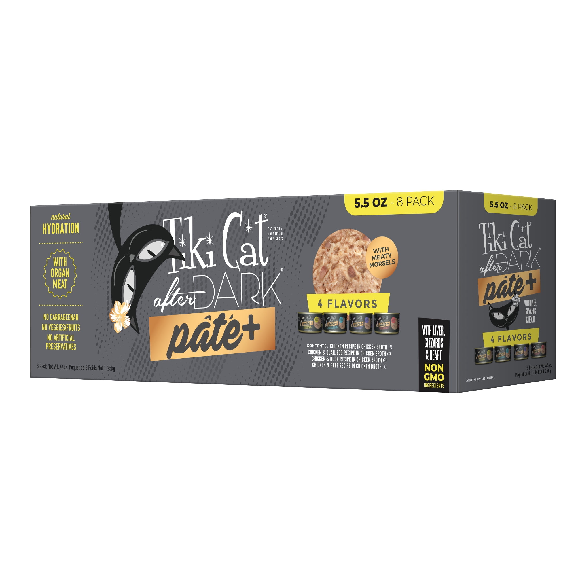 Tiki Cat After Dark Pate+, Variety Pack, 5.5 oz. Can (8 Count)