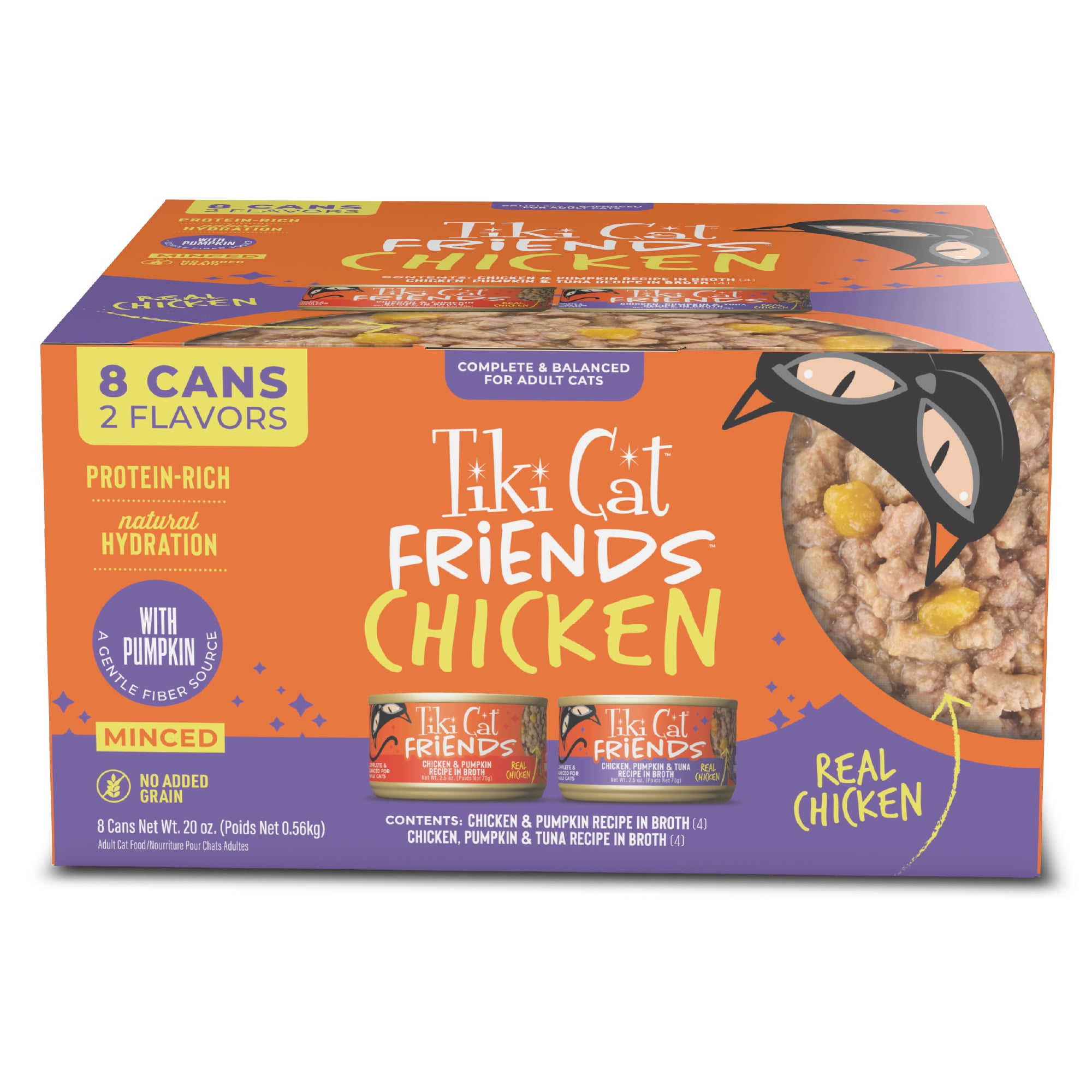 Tiki Cat Friends Chicken Variety Pack, 2.5 oz. Cans (8 Pack)