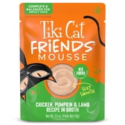 Tiki Cat Friends Mousse Chicken, Pumpkin & Lamb Recipe in Broth, 2.5 oz. Pouch