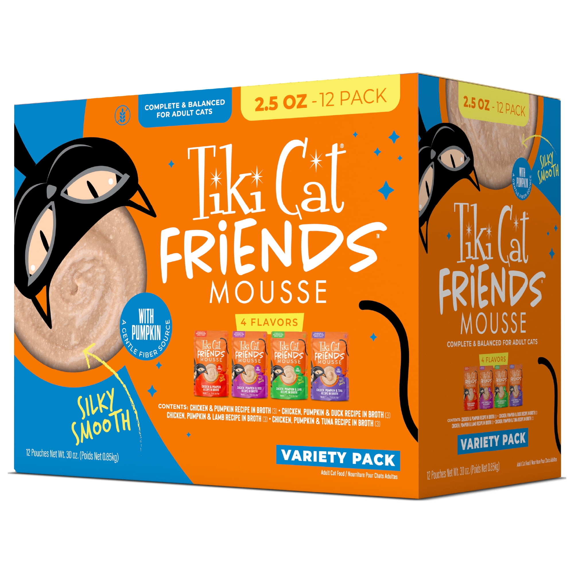 Tiki Cat Friends Mousse Chicken Variety Pack, 2.5 oz pouch
