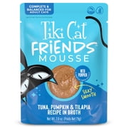 Tiki Cat Friends Mousse Tuna, Pumpkin & Tilapia, 2.8 oz. Pouch