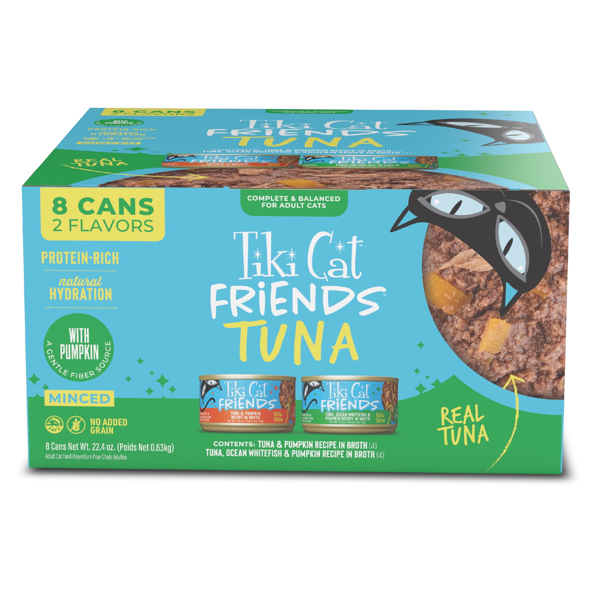 Tiki Cat Friends Tuna Variety Pack, 2.8 oz. Cans (8 Pack)