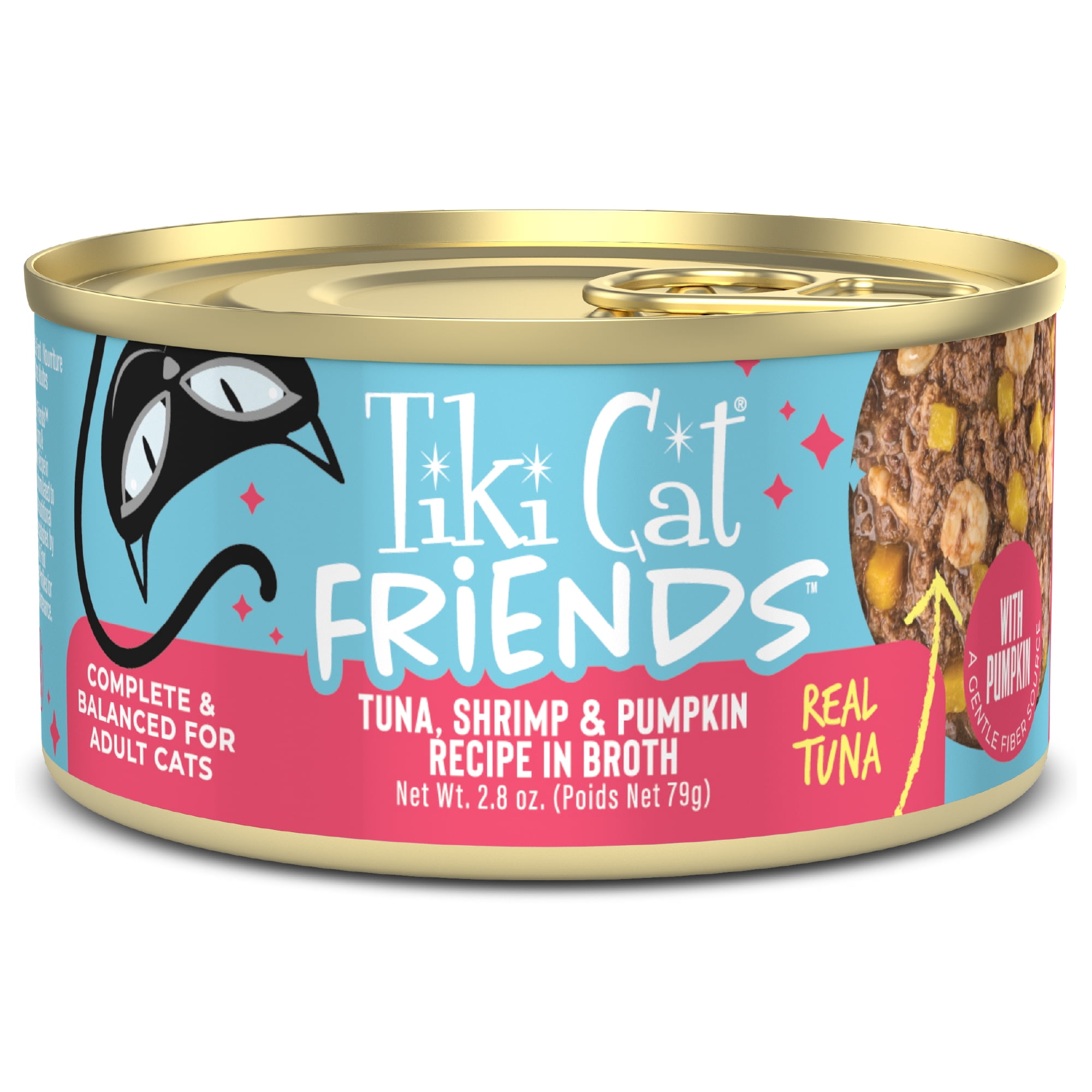 Tiki Cat Friends Tuna, Ocean Whitefish & Pumpkin, 2.8 oz can