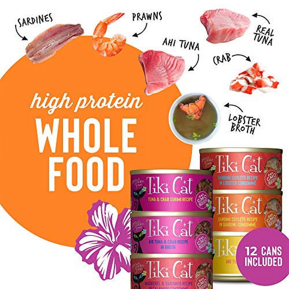 Tiki Cat Grill, Tuna & Crab Surimi, HighProtein and 100 NonGMO
