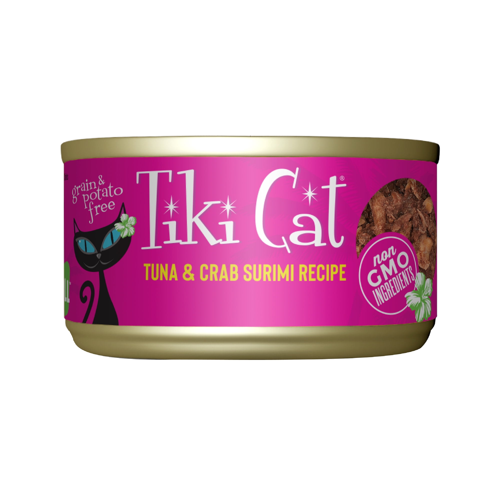Tiki Cat Grill Wet Cat Food, Tuna & Crab Surimi, 2.8 oz. Can