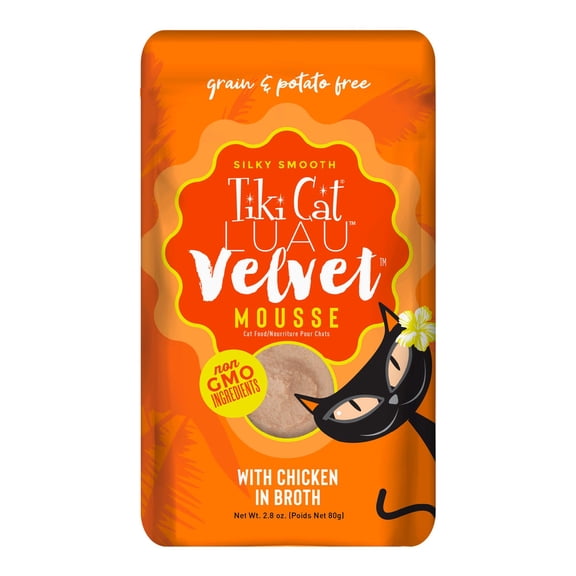 Tiki Cat Luau Velvet Mousse Chicken Complete & Balanced Wet Cat Food, 2.8 oz., Case of 12