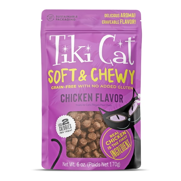 Tiki Cat Soft & Chewy Chicken Flavor Treats, 6 oz. Bag
