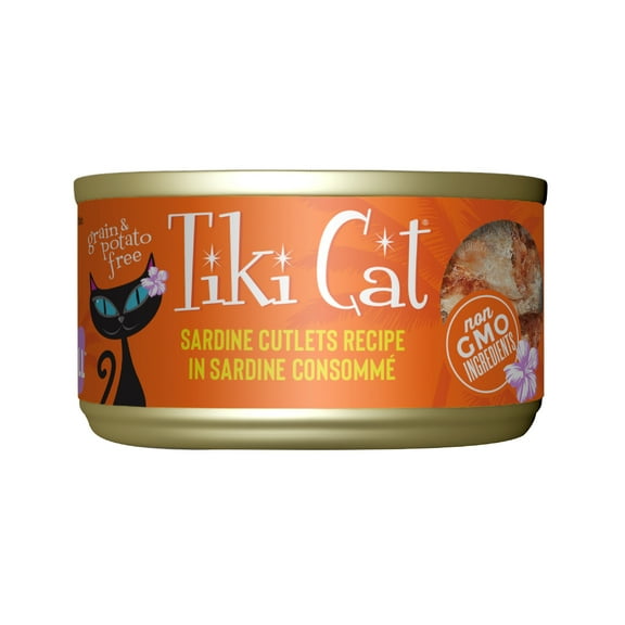 Tiki Cat Grill Wet Cat Food, Sardine Cutlets, 2.8 oz. Can