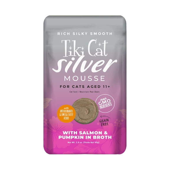 Tiki Cat Velvet Mousse Senior Salmon Wet Food, 2.8 oz., Case of 12