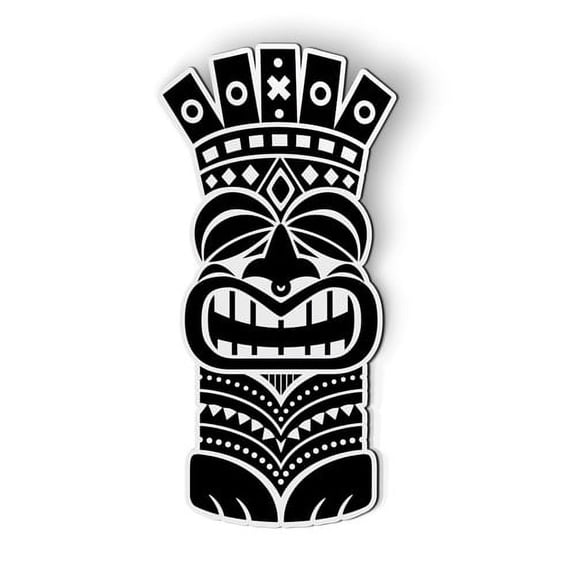 Tiki Face Hawaiian Polynesian - 5" Magnet for Car Locker Refrigerator