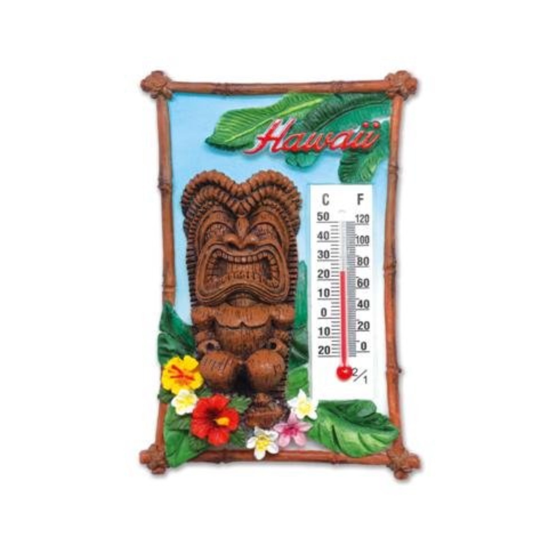Tiki Floral Thermometer Magnet