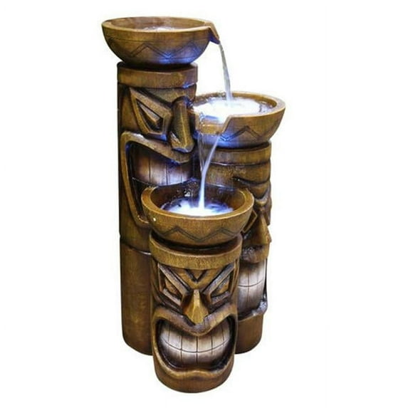 Tiki Fountain with LED Lights