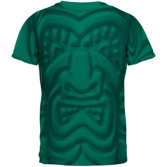 Tiki God Black Face Luau Mens T Shirt Jade Dome LG