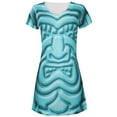 thumbnail image 1 of Tiki God Blue Face Luau All Over Juniors Beach Cover-Up Dress Multi X-LG, 1 of 2