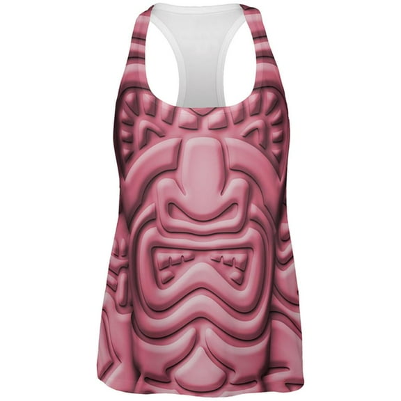 Tiki God Pink Face Luau All Over Womens Work Out Tank Top Multi SM