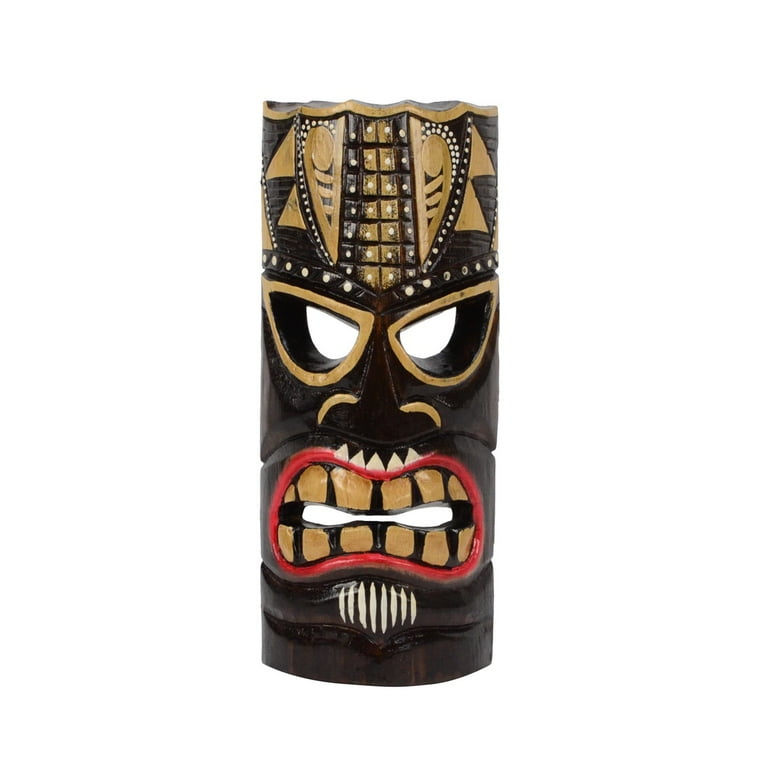 Tiki Protector Wood Mask Luau Statue Tiki Protector Wood Mask Luau Statue