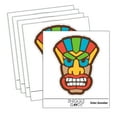 thumbnail image 1 of Tiki Mask Hawaii Luau Car Window Bumper Water Bottle Phone Tablet Laptop Waterproof Vinyl Decal Sticker Set 5-Pack - Gloss Finish - 3.0", 1 of 7