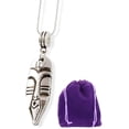 thumbnail image 1 of Tiki Mask Necklace | Carving Snake Chain Pendant, 1 of 4