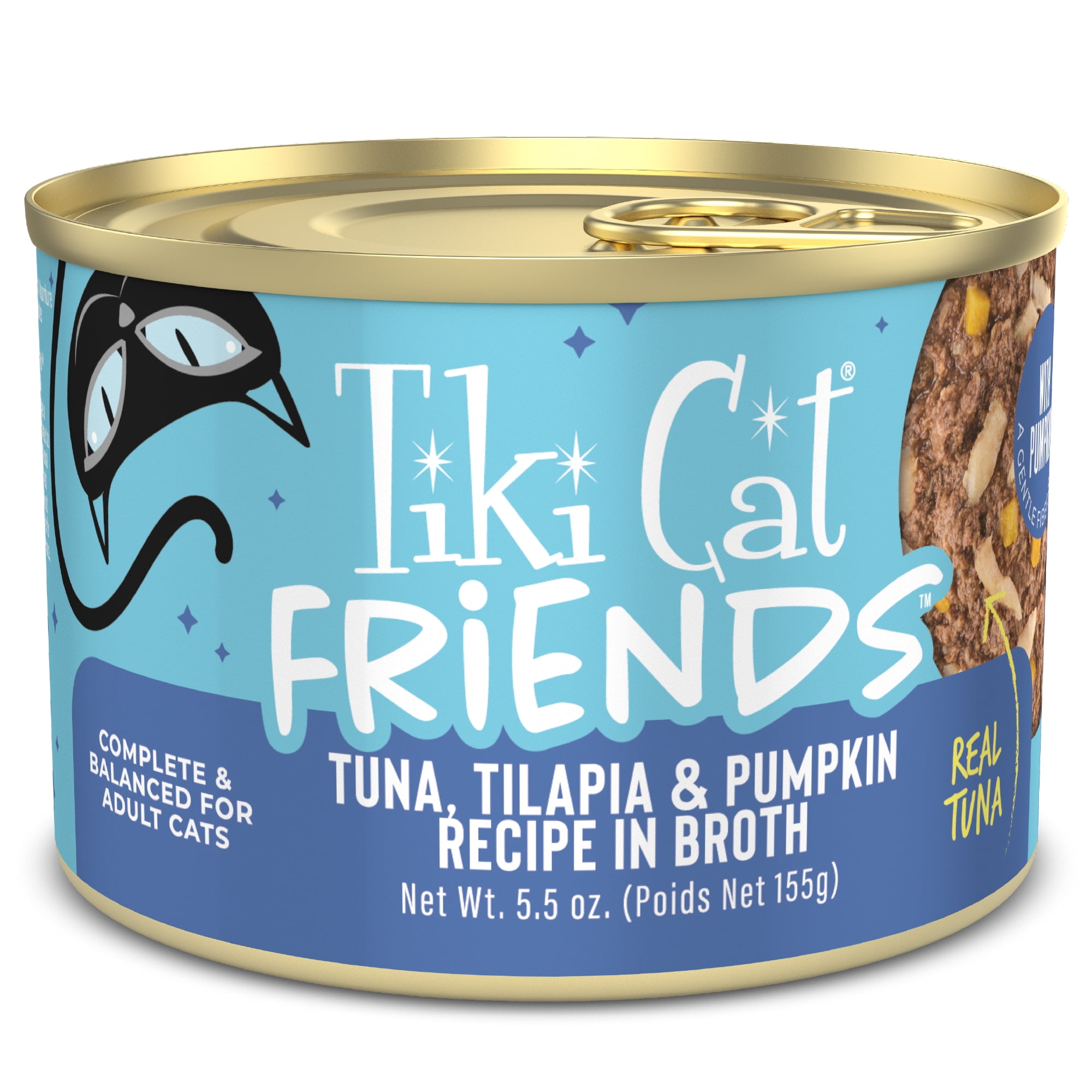 Tiki Cat Friends Tuna, Tilapia & Pumpkin, 5.5 oz. Can