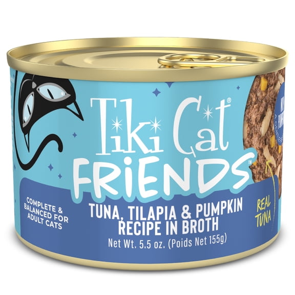Tiki Cat Friends Tuna, Tilapia & Pumpkin, 5.5 oz. Can