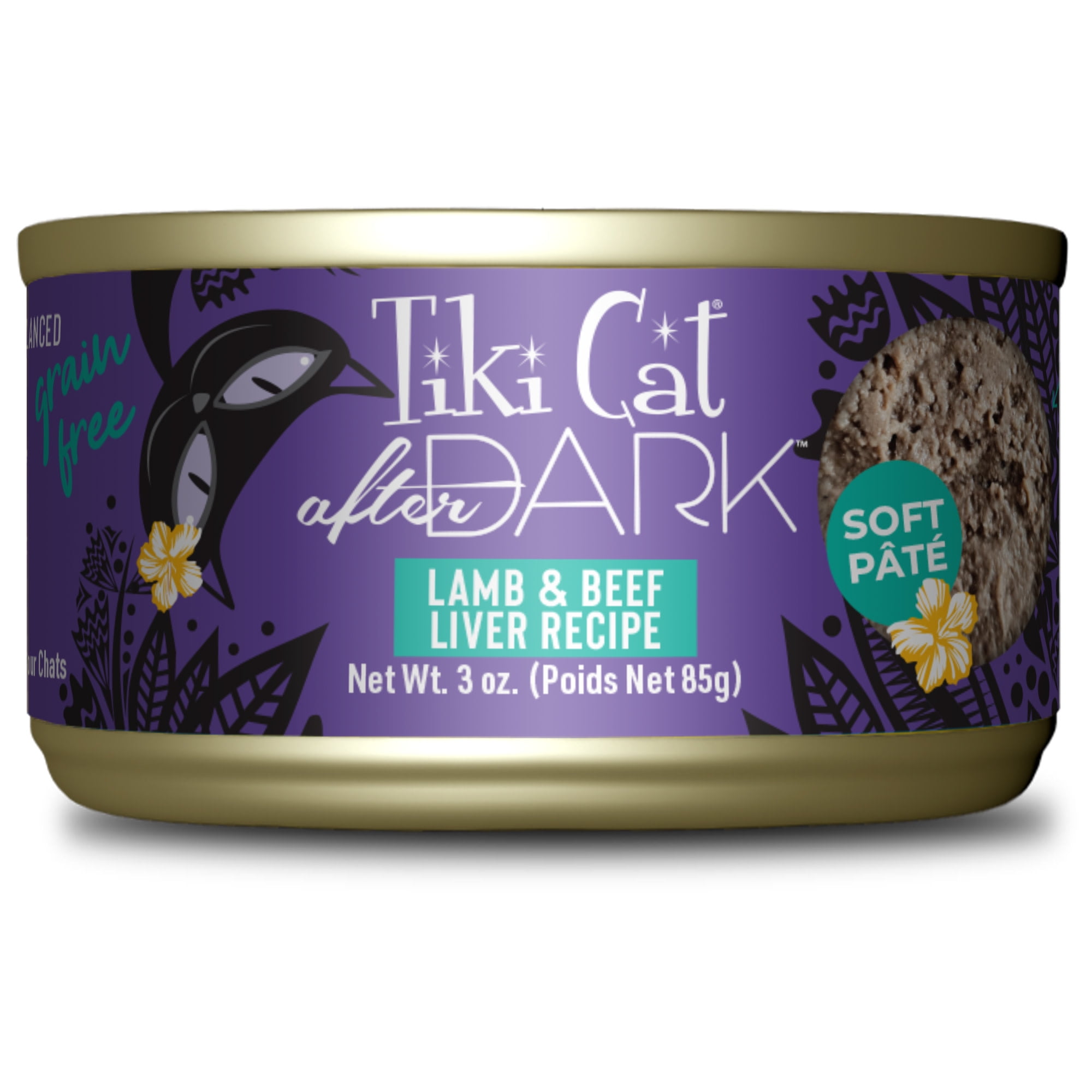 Tiki Cat After Dark Pate Wet Cat Food, Lamb & Beef Liver, 3 oz. Can