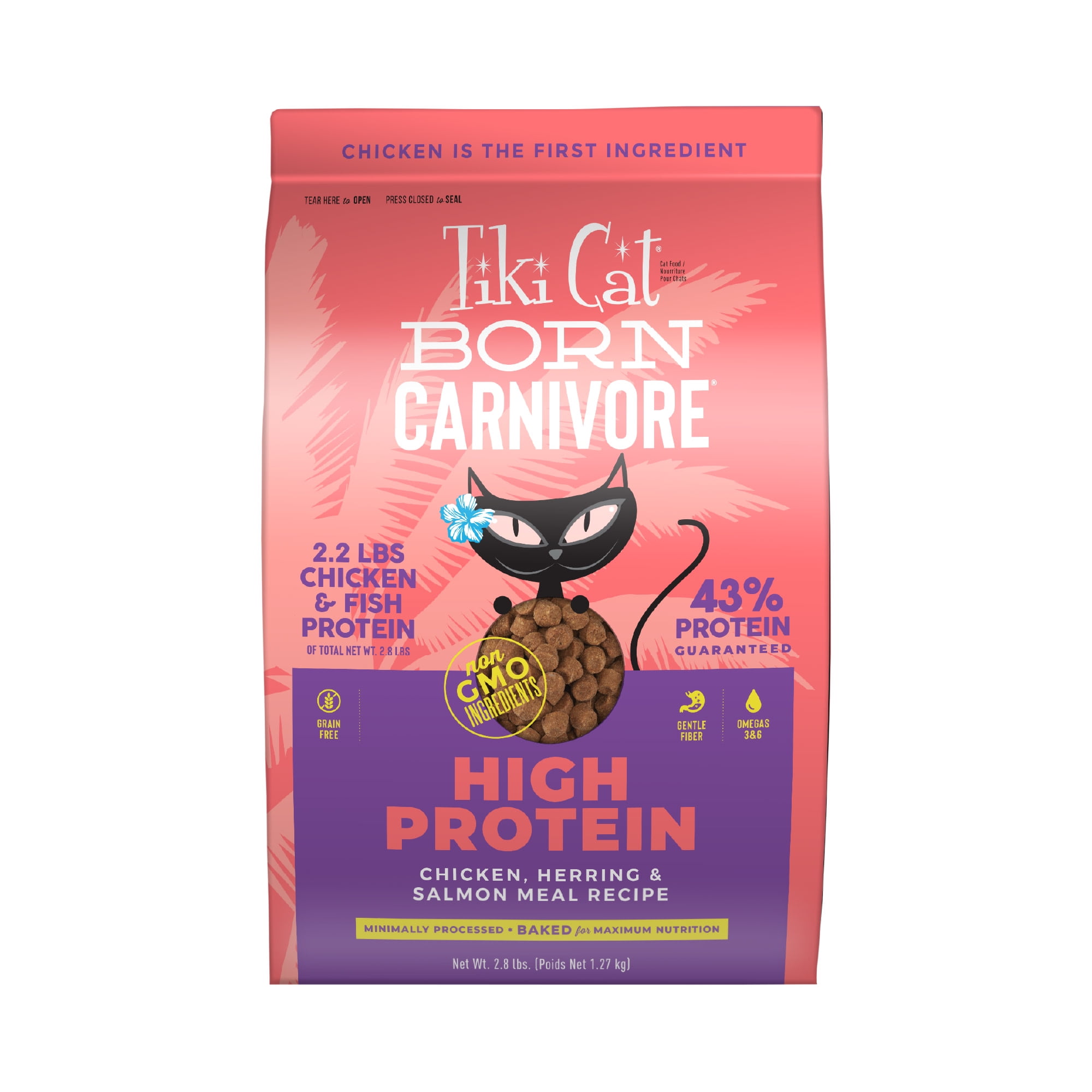 Fresh Look at Tiki Pets Cat Carnivore Chicken And Herring Kibble High Protein