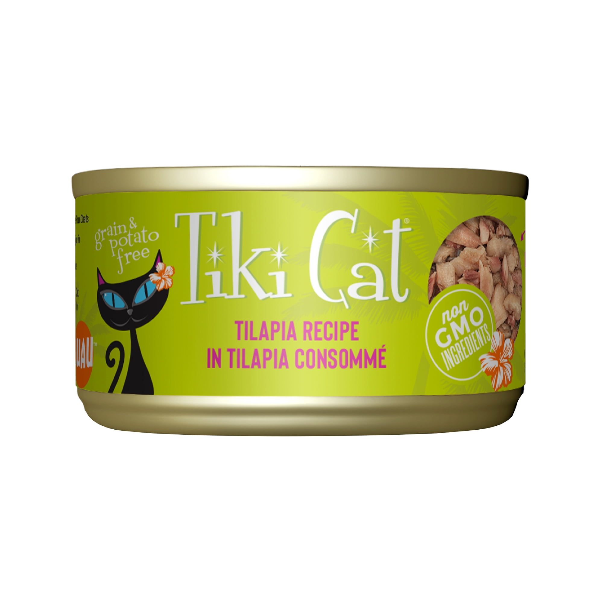 Tiki Cat Luau Wet Cat Food, Tilapia, 2.8 oz. Can