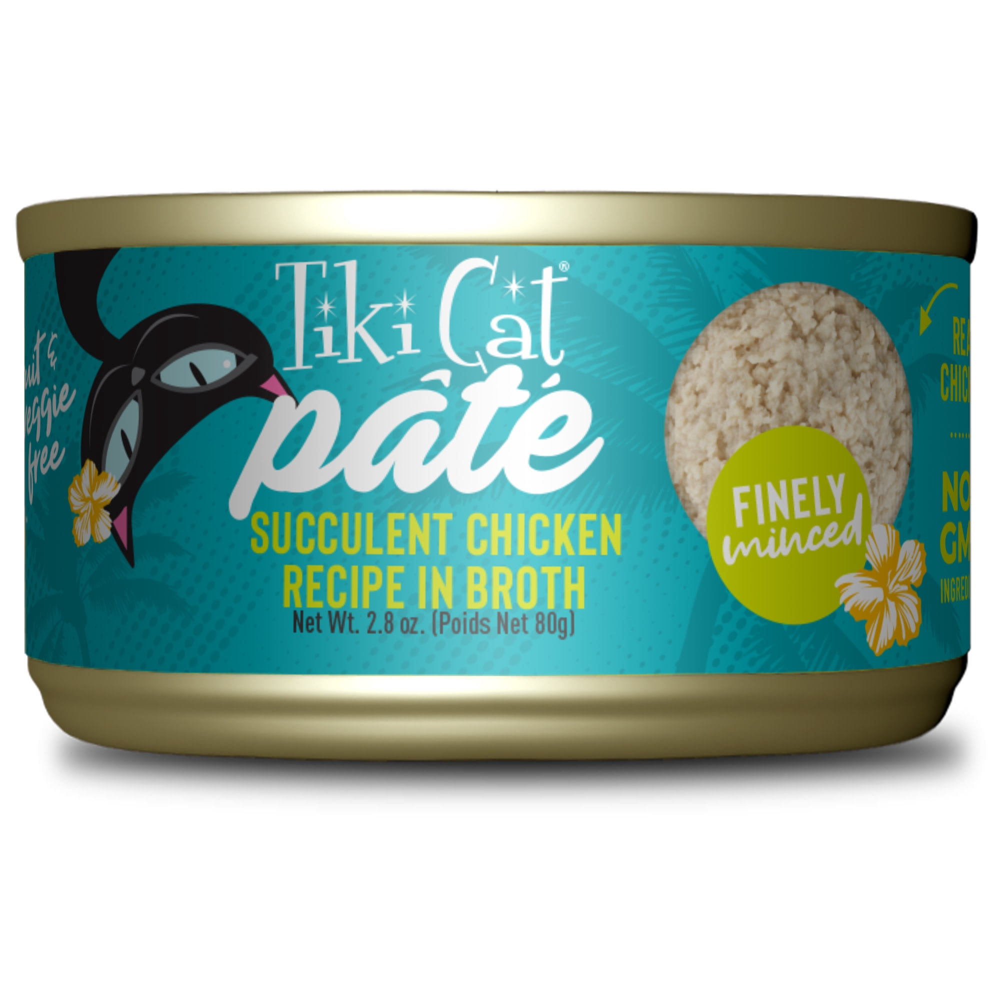 Tiki Cat Luau Pate Wet Cat Food, Chicken, 2.8 oz. Can