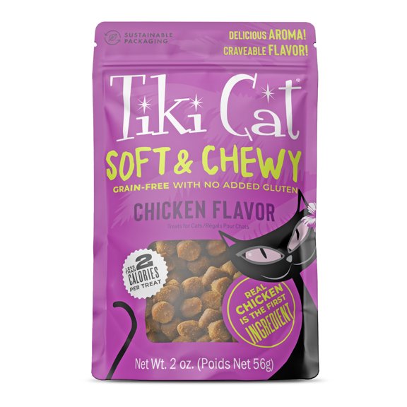 Tiki Cat Soft & Chewy Chicken Flavor Treats, 2 oz. Bag
