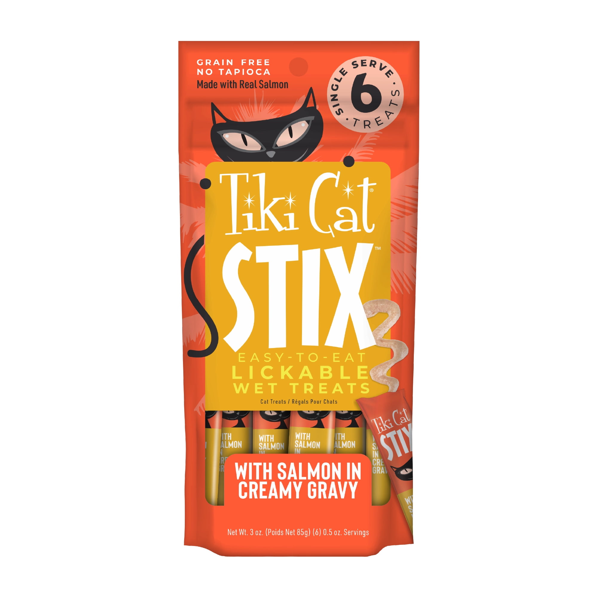 Tiki Cat Stix Wet Cat Treats, Salmon, 3 oz. Pouch