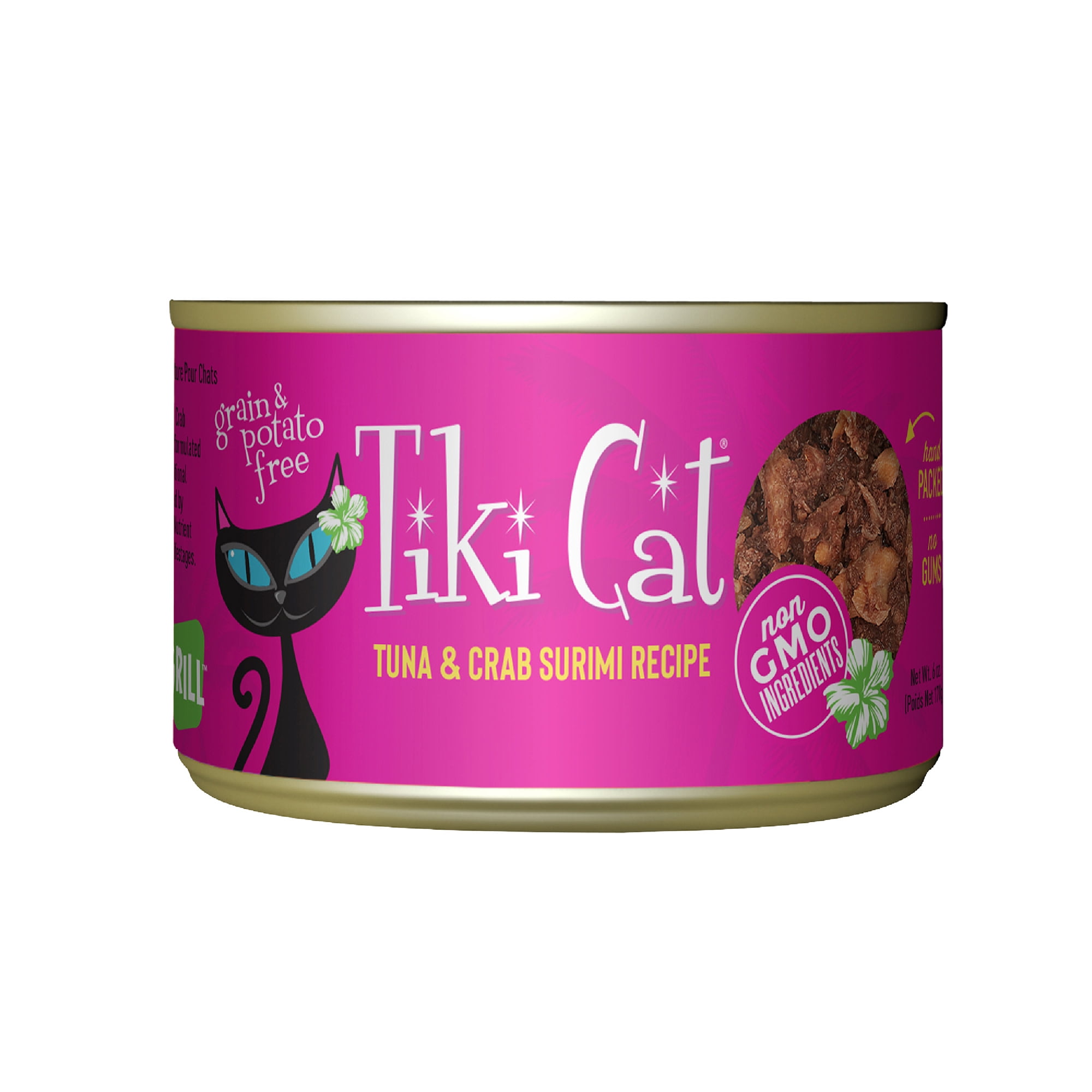 Tiki Cat Grill Wet Cat Food, Tuna & Crab Surimi, 6 oz. Can