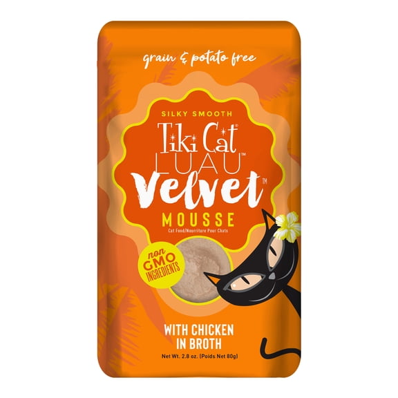 Tiki Cat Luau Velvet Mousse Wet Cat Food, Chicken, 2.8 oz. Pouch