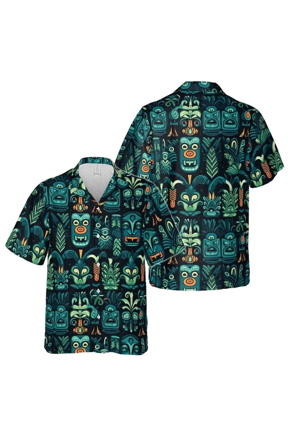Tiki Revival Tropical Summer Men Hawaiian Shirt S-5XL