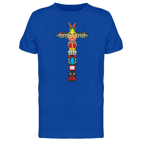 Tiki Statue Colorful Art T-Shirt Men -Image by Shutterstock, Male 4X-Large