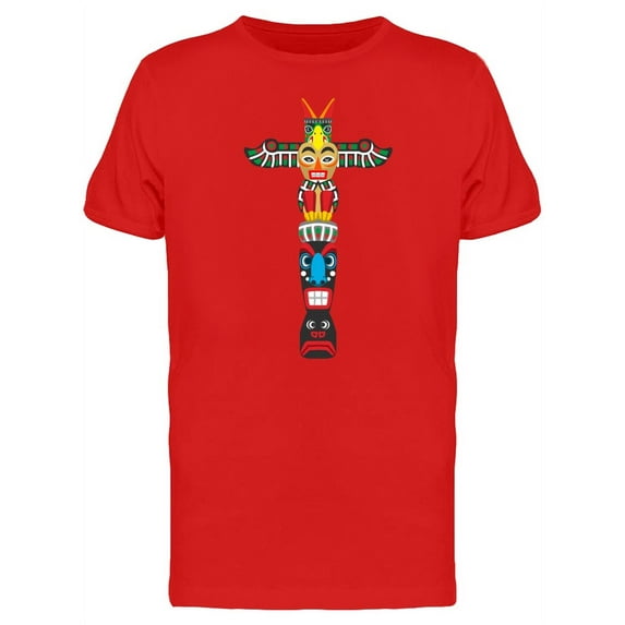 Tiki Statue Colorful Art T-Shirt Men -Image by Shutterstock, Male Small