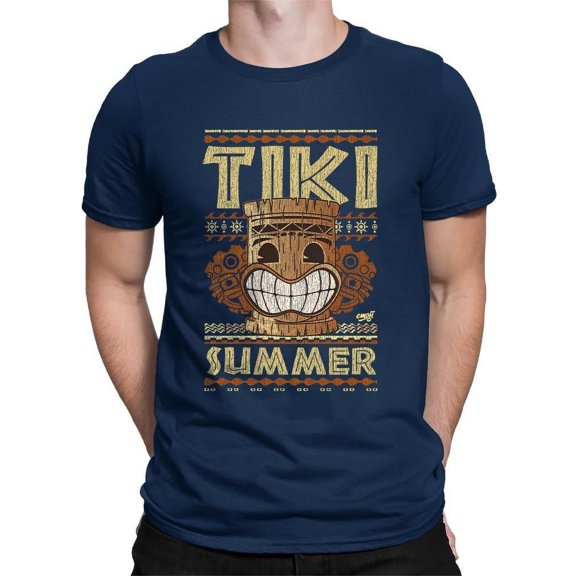 Tiki-Summer Hawaiian Tropical Vibes Men's Tshirt