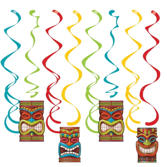 Tiki Time Dizzy Danglers, 8 pk