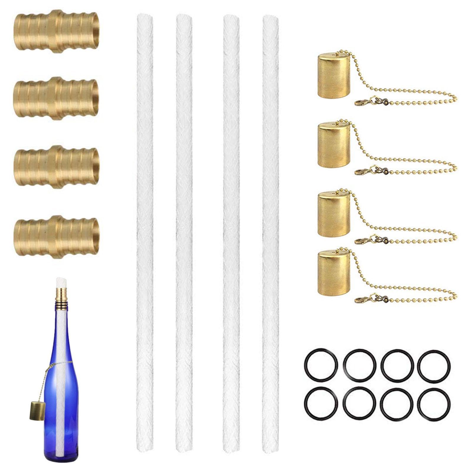 Tiki Torch Wick,Oil Lamps Replacement Wick Hardware Kit 4 Long Life
