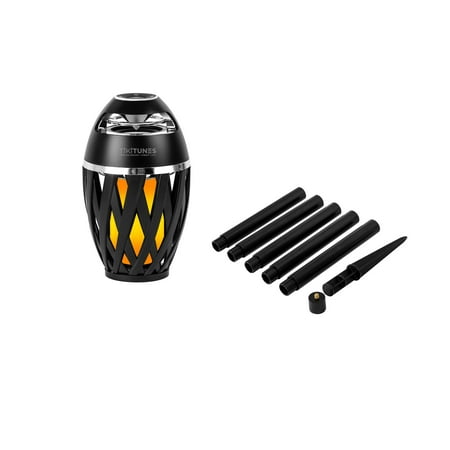 Limitless Innovations - TikiTunes Portable Bluetooth Wireless Speaker (Bundle) with Adjustable 40” Pole and Ground Stake - Black