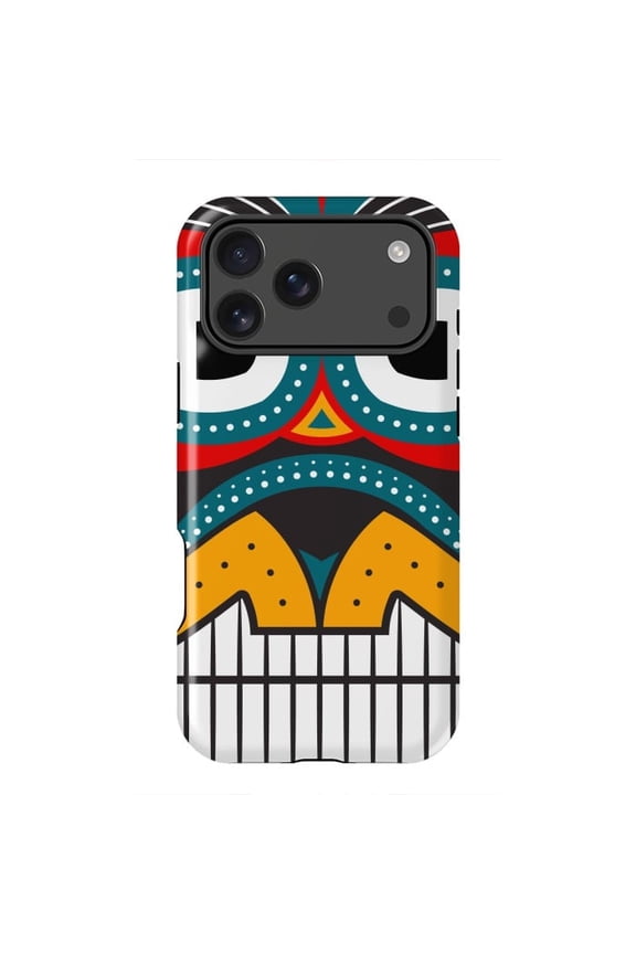Tikki Totem Tribal Mask Cultural Abstract Pattern for iPhone 17 16 15 14 13 12 11 Pro Max