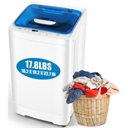 Tikmboex 17.8LBS Portable Washing Machine with 8 Programs 3 Water Temperatures 3 Water Levels Selection, Fully Automatic Washer with Clear Lid and LED
