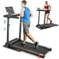 thumbnail image 1 of Tikmboex InclineTreadmill with Desk & Adjustable Height, 2.5 HP Folding Treadmill with APP, Bluetooth Speaker for Home Office, 300 LBS Weight Capacity, 1 of 8