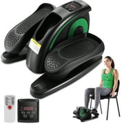Simpfree Under Desk Elliptical Pedal Exerciser Seated Elliptical Machines Bike with Remote & Data Monitor, Mini Elliptical Trainer for Home Use, Office, Gifts for Parents