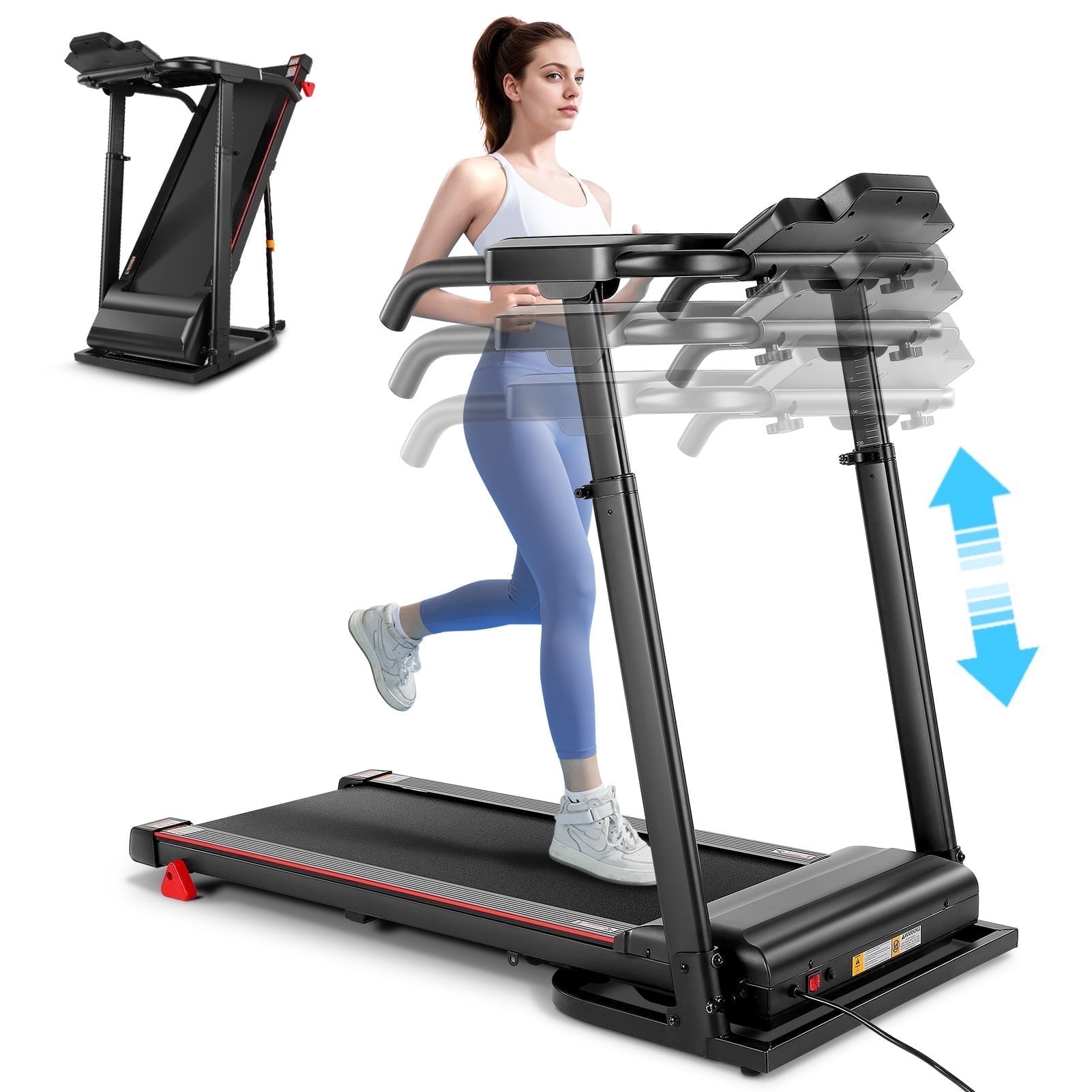 Tikmboex Folding Treadmill with Removable Tabletop and Incline