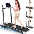 thumbnail image 1 of Kismom 3-in-1 Under Desk Treadmill with Height-Adjustable Desk, 300lbs Capacity Walking Pad,7.5 MPH Folding Running Machine,LED Touch Screen & Remote Control,No Assembly Required,Home Office Workout, 1 of 7