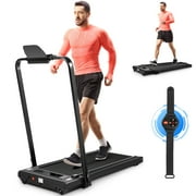 Tikmboex Folding Treadmill with Removable Tabletop and Incline, 2.5 HP Running Machine and 300Lbs Capacity for Home Office Use