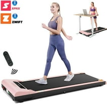 Tikmboex Walking Pad 300lb, Large Walking Area Under Desk Treadmill with Remote & App Remote Control for Home/Office Jogging Running,Pink