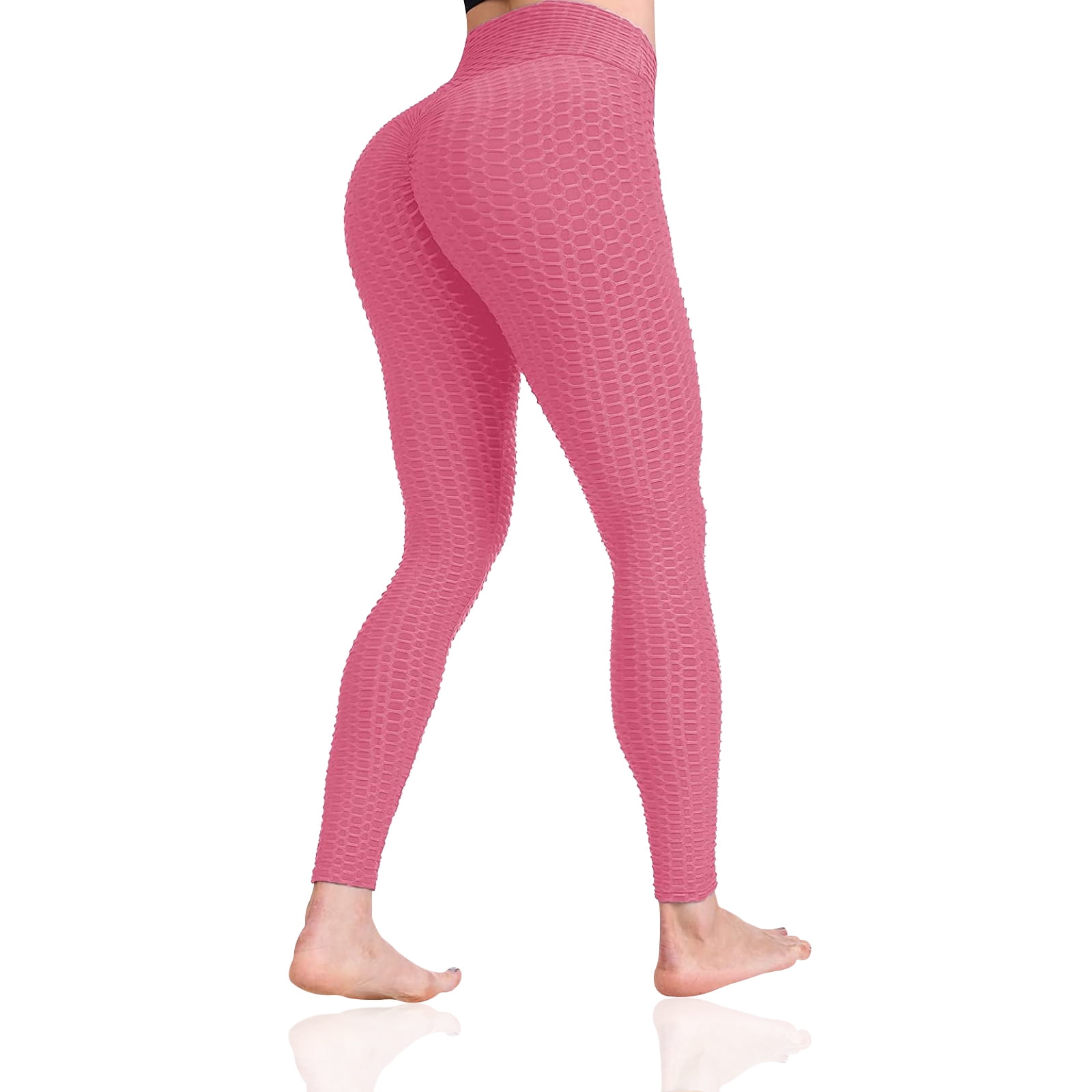 Fashion Nova Tik Tok Booty Lift Honeycomb Leggings Sizes M, L White/Pink  NWT