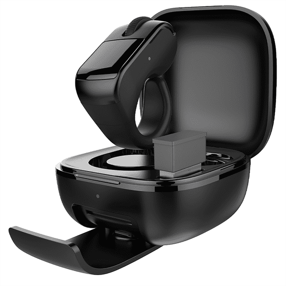 Tiktok Scrolling Ring Air Finger Ring Mouse with a Touchpad Bluetooth/Wireless Scroller for iPhone/Android/PC Remote Control for Kindle App/Camera/Video Recording (Black)