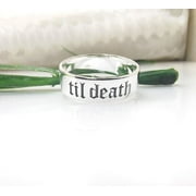 ASPIRE JEWELS Til Death Ring, 925 Solid Sterling Silver Ring, Personalized Ring, Til Death Band Ring, Wedding Anniversary Birthday Gift, Til Death Jewelry